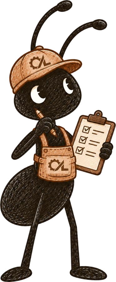 OOP holding a checklist