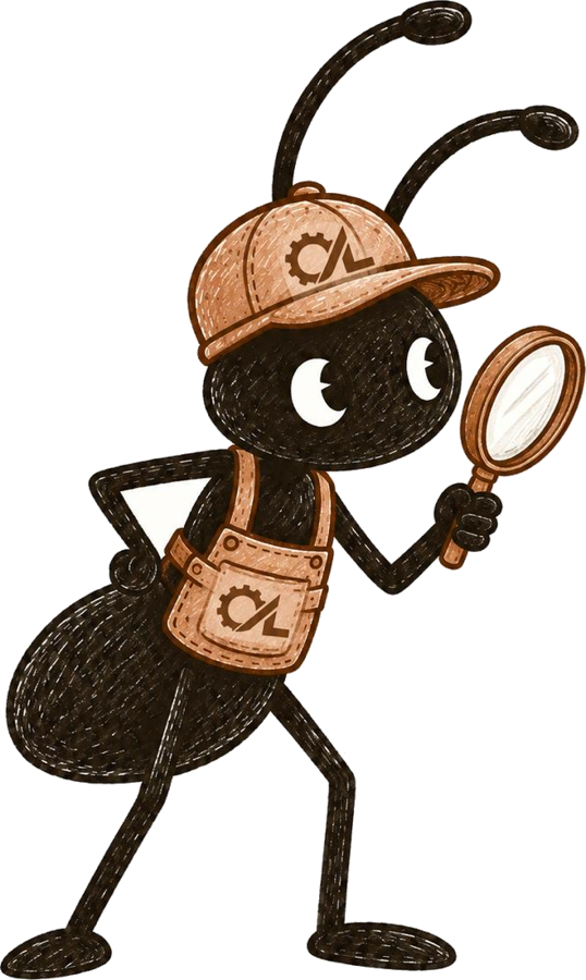 OOP inspecting with a magnifying glass